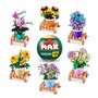 Set de construction - ZURU - Garden Pot Plants - 233 pieces max - 6 designs - Pot et support inclus