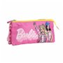 Trousse Fourre-Tout Triple Barbie Fuchsia 2,2 x 1,1 x 22,5 cm