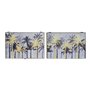 Boîte Décorative DKD Home Decor Noir Doré Bois MDF Palmiers Tropical Compteur (2 Unités)
