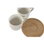 Ensemble de tasses à café Home ESPRIT Blanc Bambou Porcelaine 90 ml