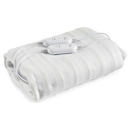 Chauffe-matelas Électrique Double 2 x 60 W Polyester Blanc (140 x 1 x 160 cm)