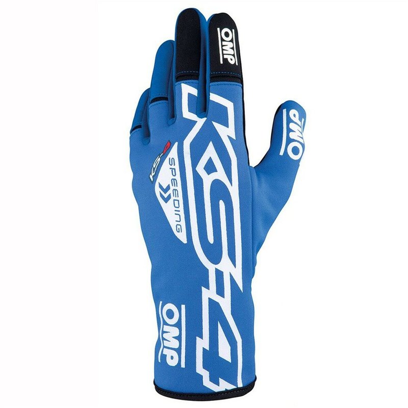 Image secondaire de Gants de karting pour enfants OMP KS-4 Bleu Blanc 4