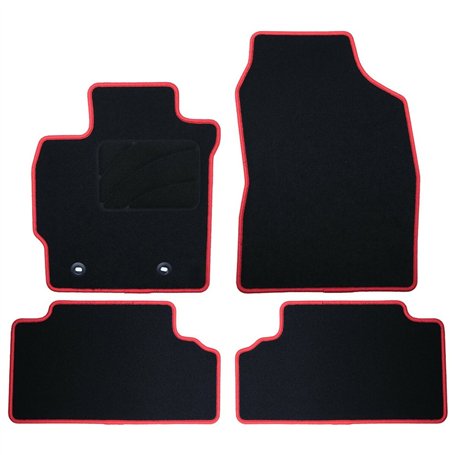Set de tapis de voitures OCC Motorsport OCCTY0001RD Noir Toyota Auris (2007-2013) 5 Pièces