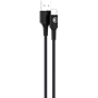 Câble Tissé USB A / USB C 3A 1.2m FastCharge 15W Noir Bigben