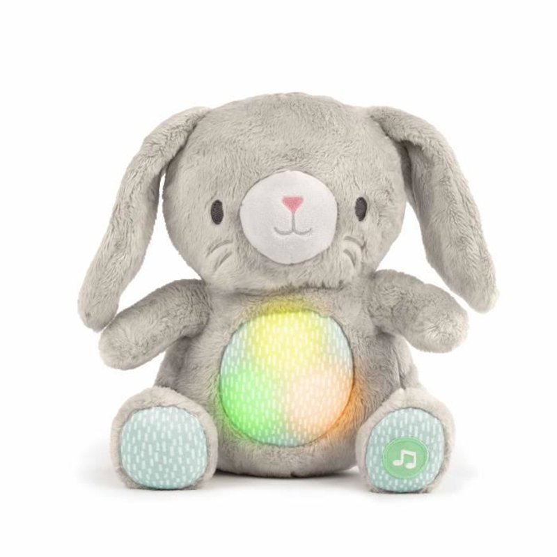 INGENUITY Doudou bébé lapin Sylvi, peluche, mélodies et vibrations apaisantes, lumineux, cadeau naissance