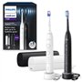 Brosse a dents - PHILIPS - HX7429/02 - Sonicare - Double manche Serie 7100 - Blanc & Noir - Eléctrique
