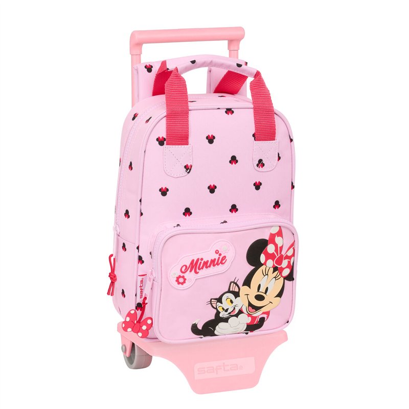 Cartable à roulettes Minnie Mouse Naive Rose 20 x 28 x 8 cm