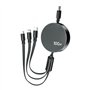 CABLE RETRACTABLE USB-C 3 EN 1 100W 1,2M
