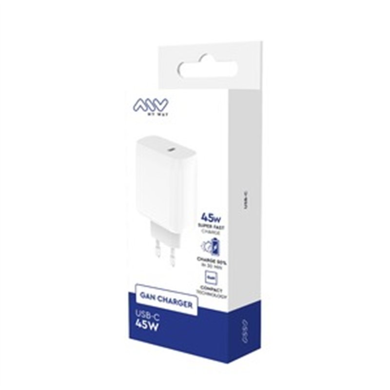 Image secondaire de CHARGEUR SECTEUR GAN 45W USB-C BLANC
