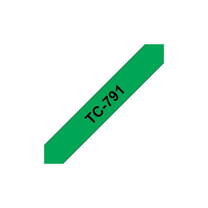 Image secondaire de Brother TC-791 Ruban laminé Noir sur Vert
