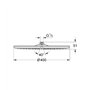Grohe 28778000 RainShower Cosmopolitan 400 Douche de tête 1 Jet Argent Argent