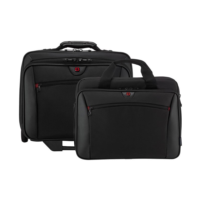 WENGER Patriot Porte-Documents, Sacoche à roulettes 2 en 1 pour Ordinateur Portable 17 Pouces, 32 l, Femmes Hommes, Bureau Affai