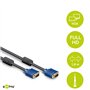 Goobay 93368 Câble de Moniteur Full HD SVGA, Doré, Bleu, Noir, 1.8m Longueur