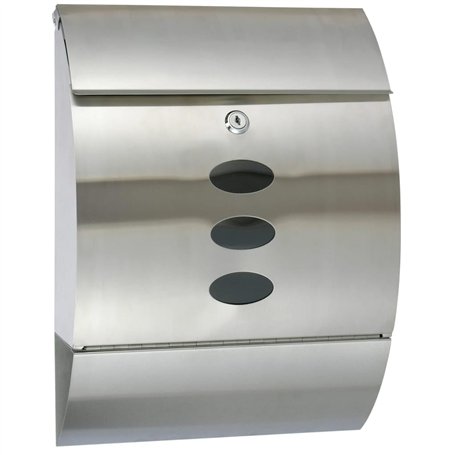 HI Boîte aux Lettres avec Porte-journaux en Acier Inoxydable