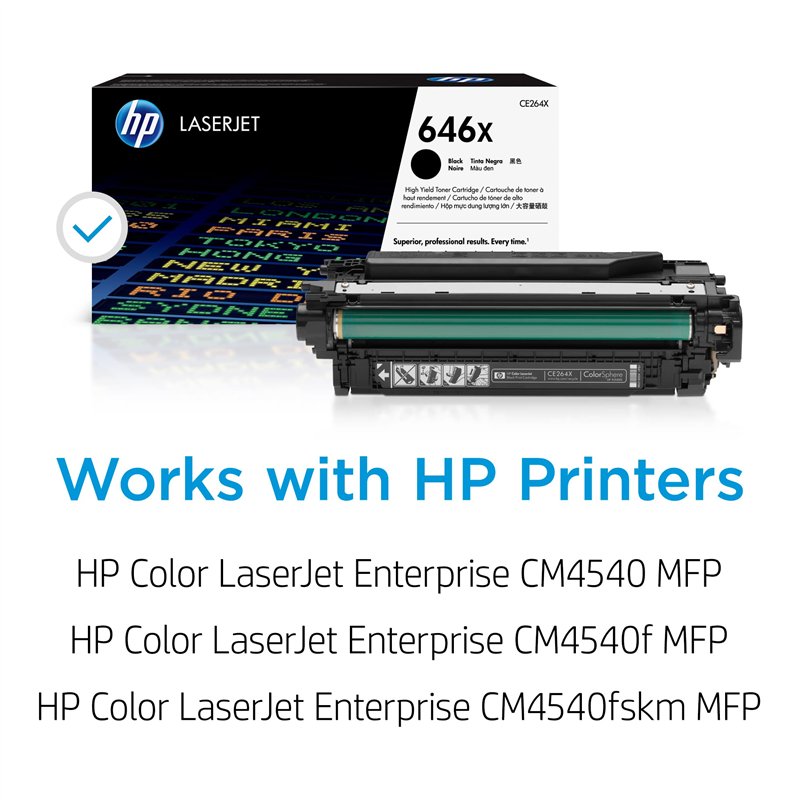 Image secondaire de HP CE264X Cartouche de toner pour Imprimante LaserJet pour CM4540 mfp Noir