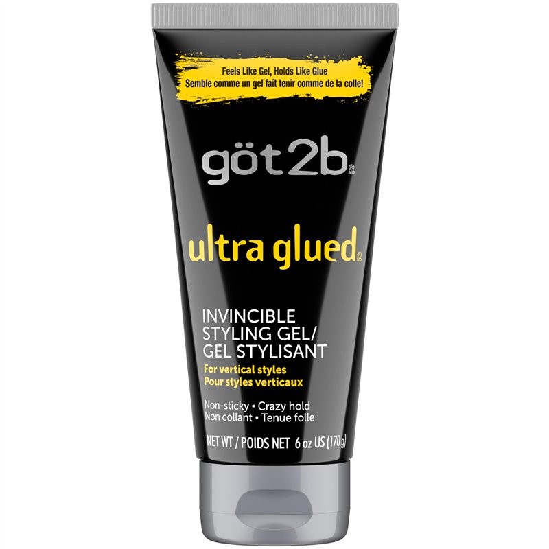 Schwarzkopf got2b Gel capillaire ultra coiffant collé, tient jusqu'à 72 heures, sans résidus blancs, contrôle des bords, végétal