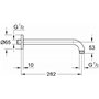 GROHE Bras de Douche 286 mm Rainshower 28576000 (Import Allemagne) Argent