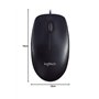 Logitech M90 Souris Filaire USB, Suivi Optique 1000 PPP, Ambidextre, Compatible avec PC/Mac/Portable - Noir