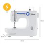 Tristar Machine à Coudre, Modèle Débutant, 10 Points, Fonction Bras Libre, Aiguille Double, Enfilage Facile, Design Léger, Non a