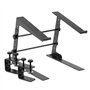 TIGER LEC14-BK Support de table réglable pour ordinateur portable DJ avec pinces de bureau