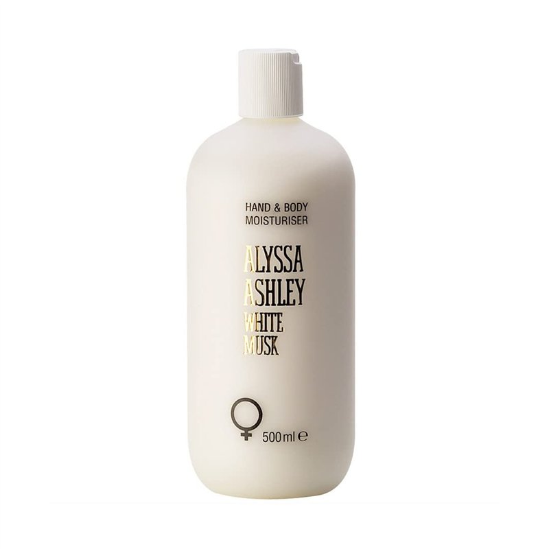 Alyssa Ashley Musc Blanc Lotion Hydratante Mains/Corps avec Pompe 500 ml