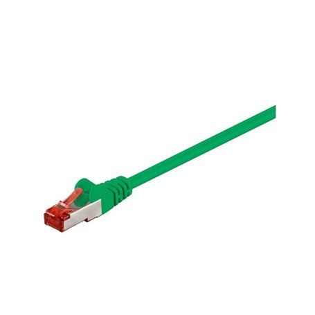 Goobay 95464 CAT 6 Câble de Liaison, S/FTP (PiMF), Vert, 0.5 m Longueur