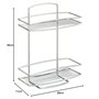 Metaltex 460002 Etagère de Salle de Bain avec 2 Étages Métal Multicolore 28 x 28 x 18 cm