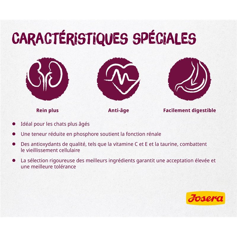 Image secondaire de JOSERA Senior (1 x 2 kg) | Senior | Croquettes Premium pour Chats âgés ou souffrant d'insuffisance rénale | Volaille & Riz | Fac