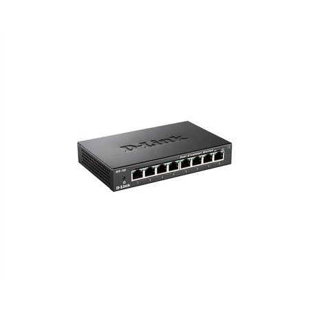 D-Link DES-108 Switch 8 Ports Ethernet Metallique 10/100mbps - Idéal Partage de Connexion et Mise en Réseau Small/Home Office No