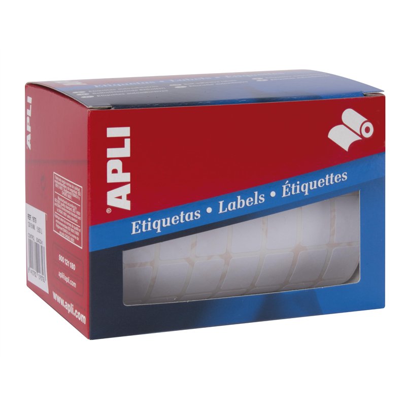 Apli 1679 – rouleau d'étiquettes, 12 x 18 mm, Blanc, unités contenues : 1.