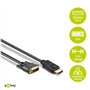 Goobay 51961 Câble Adaptateur DisplayPort/DVI-D 1.2, Doré, Noir, 2m Longueur de Câble