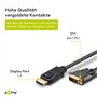 Goobay 51961 Câble Adaptateur DisplayPort/DVI-D 1.2, Doré, Noir, 2m Longueur de Câble