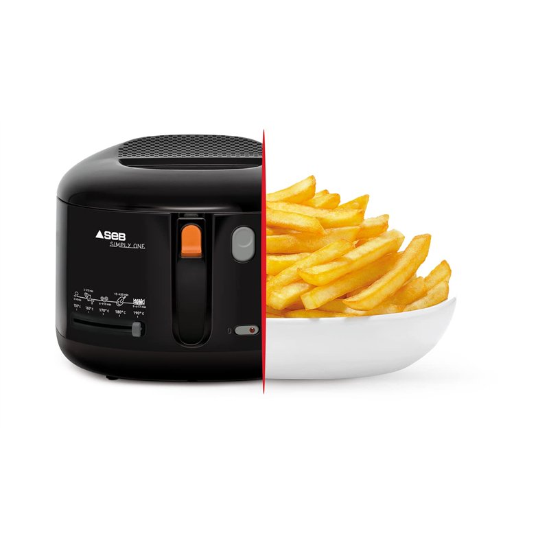 Image secondaire de Seb Friteuse à huile, 1.2 kg de frites, Poignée rabattable, Hublot de contrôle, Compact, Simply One FF160800, Noir