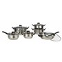Hi Ensemble d'Ustensiles de Cuisine 12 pcs Ensemble de Casseroles Poêle Marmite avec Couvercle Cocottes Ensemble de Pot Maison A