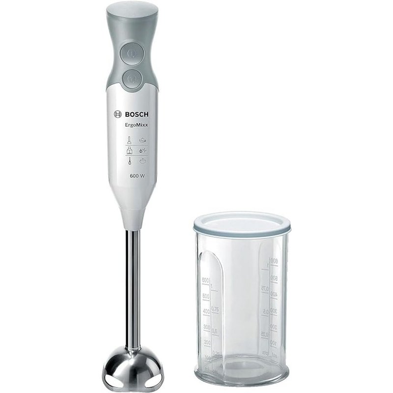 Bosch MSM66110 ErgoMixx Mixeur-Plongeur 600 W, Blanc/Gris