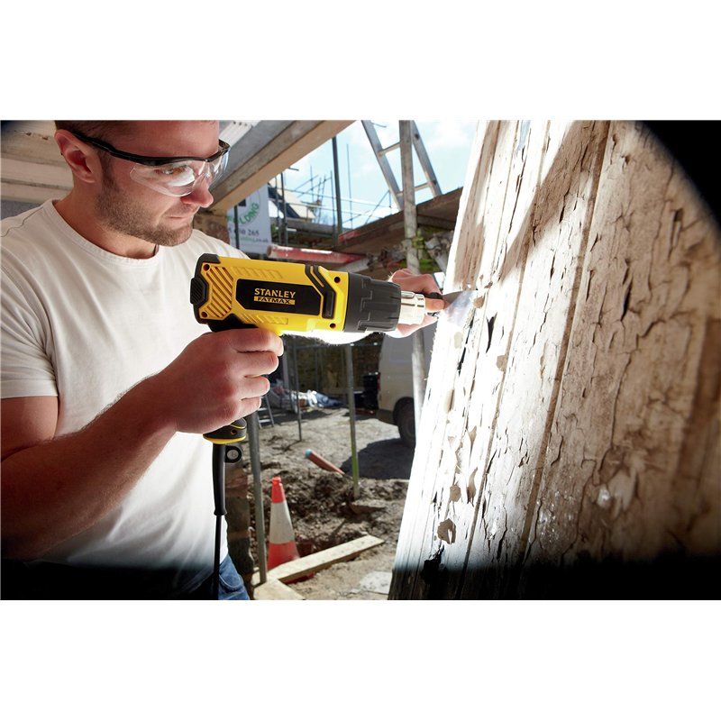 Image secondaire de Stanley FATMAX Décapeur Thermique Filaire 2000W Revêtement Caoutchouc Double Système de Protection Avec 1 Coffret de Transport G