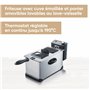 SEVERIN Friteuse 2 000 W, Friteuse électrique en inox d’une capacité de 3 L, Appareil de cuisson pour frites, légumes, viandes, 