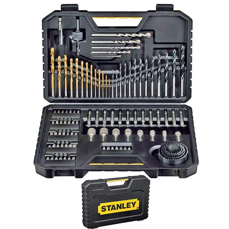 STANLEY Lot de 100 forets hex et accessoires, sur Métal, en Plastique