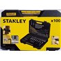 STANLEY Lot de 100 forets hex et accessoires, sur Métal, en Plastique
