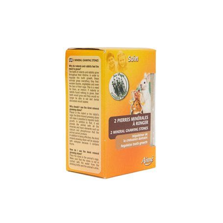 AIME Pierre minérale à ronger pour rongeurs 200G, Contient Minéraux, Calcium et Phosphore