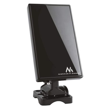 Maclean MCTV-970 Antenne de télévision DVB-T/T2 H.265 HEVC STB Interne-Externe Noir VHF/UHF Amplificateur SMD Alimentation AC 23