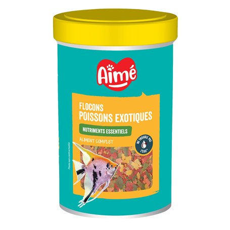 Aimé | Flocons pour Poissons Exotiques | Nourriture pour Poissons | Aliment Complet à base de Nutriments Essentiels | Céréales, 