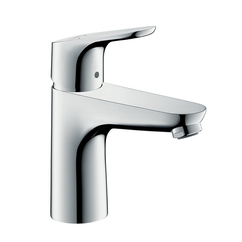 hansgrohe Focus Focus 100 Mitigeur de lavabo sans tirette ni vidage bas débit, chromé, 31513000