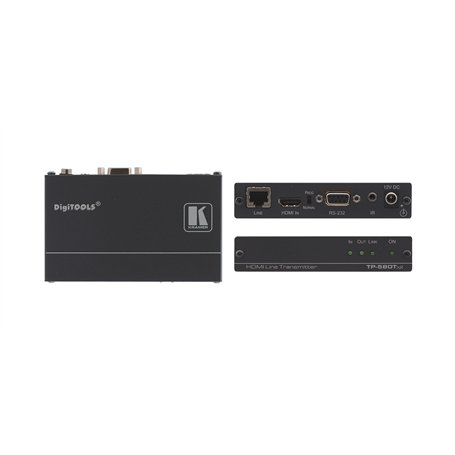Kramer Electronics TP-580TXR Extenseur Audio/vidéo AV transmetteur Noir AV Transmetteur 3840 x 2160 Pixels, Cat6, 130 m, Multica