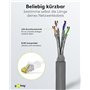 goobay 96093 CAT 6a Câble Réseau, S/FTP (PiMF), Gris, 50 m Longueur