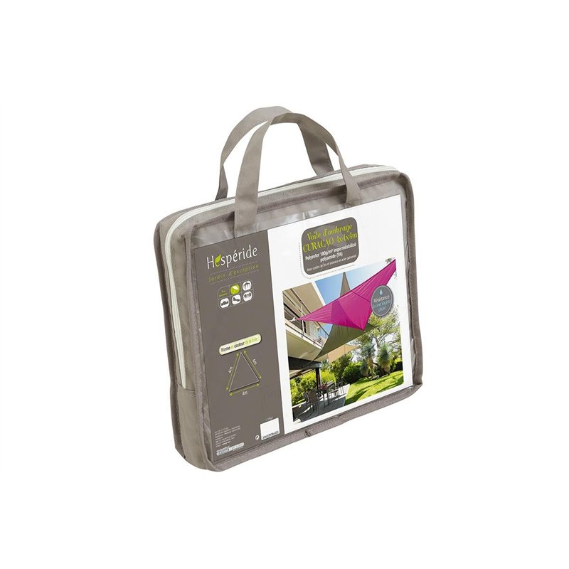 Image secondaire de Toile Solaire Voile d'ombrage Triangulaire 4 x 4 x 4 m en Tissu déperlant - Coloris Taupe