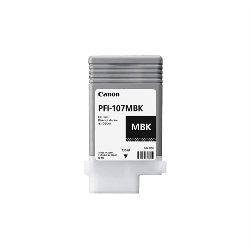Canon PFI-107 MBK - Noir mat - Original réservoir d'encre pour image PROGRAF iPF680/ iPF685/ iPF780/ iPF785