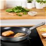 Tefal Poêle 28 cm, Induction, Revêtement antiadhésif, Acier inoxydable 18/10, Garantie 10 ans, Base 3 couches, Cuisson saine, Sa