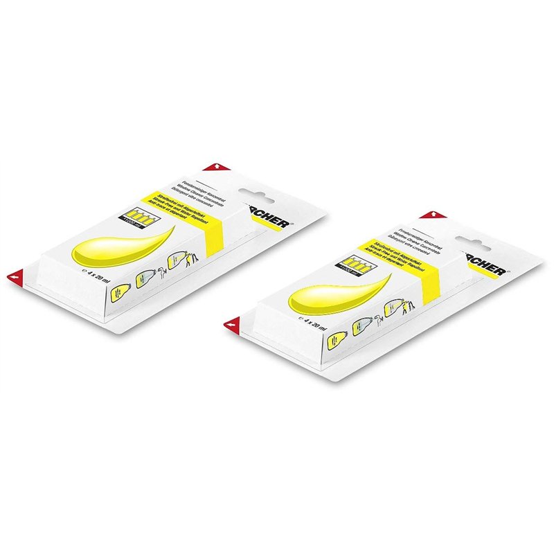 2 X Kärcher Nettoyant vitres concentré 4 x 20 ml pour le nettoyeur de vitres WV réf 6.295-302.0