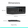 Logitech MK345 Combo Clavier Taille Standard Sans Fil avec Repose Poignet et Souris Droitier Confortable, Clavier US Internation